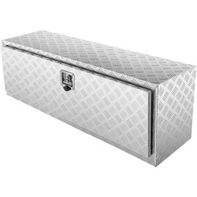 VEVOR Underbody Truck Box, 48"Ã—17"Ã—18" Pickup Storage Box, Heavy Duty Aluminum Diamond Plate Tool Box with Lock and Keys