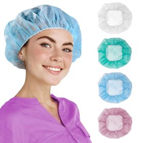 Surgical Bouffant Caps Disposable 21 Inch. 1000 Pack Blue Polypropylene Disposable Hair Covers Medical. Breathable Disposable Caps Medical with Elasti