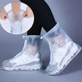 1 Pair Reusable Rain Boot Covers; Anti-slip Wear Protector; Waterproof Shoe Cover (Color: B White, size: M(37-38))