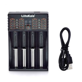 Lii-PD4 Lii-PD2 Lii-402 Lii202 Lii100 18650 Charger Universal Smart Charger for 26650 18650 21700 18500 AA AAA battery (Socket Standard: US, Color: Lii-402 standard)