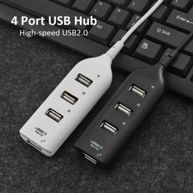 Multi-functional USB Hub 5Mbps High Speed Multi USB 2.0 Port Splitter Durable And Practical Classic 4-In-1 Power Expander Adapter (Color: Brown)