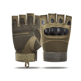 Tactical Fingerless Airsoft Gloves for Outdoor Sports (Color: Green, size: M)